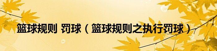 深入了解篮球中的防守犯规规则（揭秘篮球防守犯规的奥秘，了解每一条规则的细节）