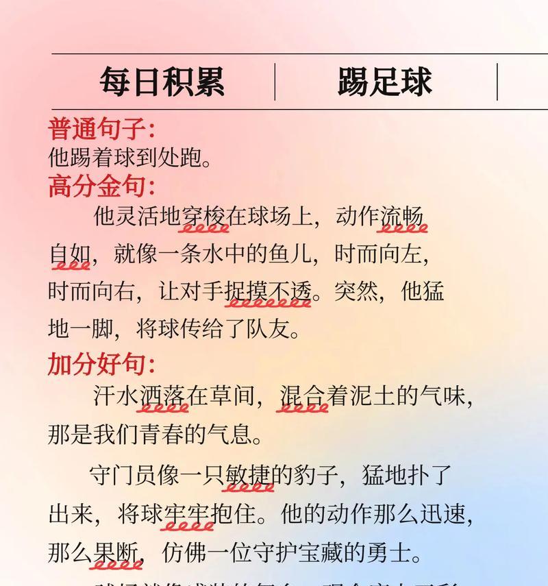 掌握足球技巧，提升足球水平（从零开始学习足球技巧，让你的比赛更出色）